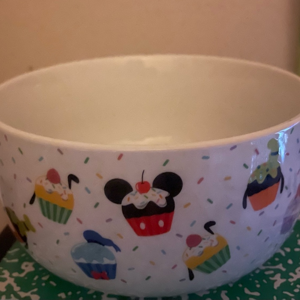 Disney Themed Cupcake Large Bowl